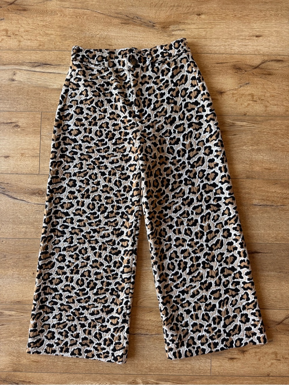 Anthropologie Maeve Leopard Print Wide Leg Pants - Picture 3 of 7